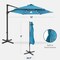 Best Choice Products 10ft 360° Rotating Cantilever Easy Auto Open Patio Umbrella w/ Solar LED Lights